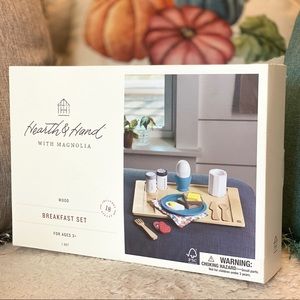 Hearth and Hand wood toy Breakfast Set